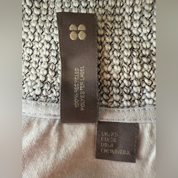 Sweaty Betty Restful Light Blue and Gray Boucle ½ Zip Sweatshirt - Picture 11 of 13